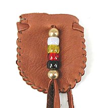 Native American Buckskin Medicine Bag by Lakota Alan Monroe