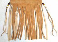 Authentic Native American traditional plains Indian tobacco pouch with sacred catlinite pipestone disc by Lakota artist Alan Monroe