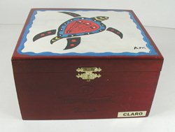 Authentic Native American Lakota Sioux Indian Cigar Box Art Smudge and Treasure Box by Lakota Alan Monroe