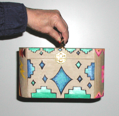 Authentic Native American Lakota Sioux Indian Box Art Smudge and Treasure Box by Lakota artisan Morning Star Zephier