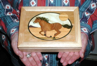Authentic Native American Lakota Sioux Indian Cigar Box Art Smudge and Treasure Box by Lakota Alan Monroe