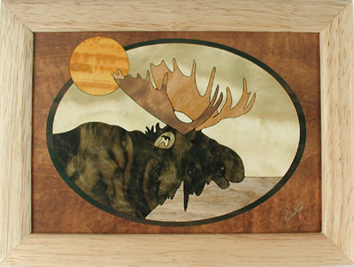 Eagle marquetry medium smudge or treasure box