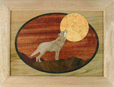 wolf marquetry medium smudge or treasure box