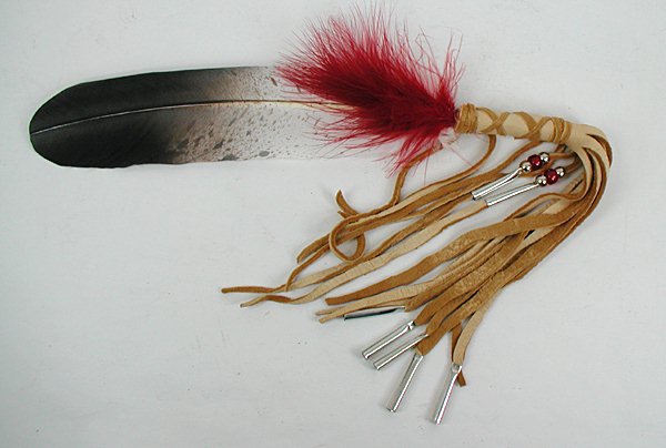 Authentic Lakota Red Eagle Smudge Feather
