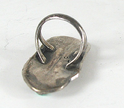 vintage sterling silver turquoise tree ring size 6 1/2