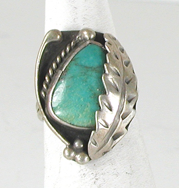 vintage sterling silver turquoise ring size 7 1/4