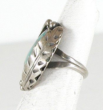 vintage sterling silver turquoise ring size 7 1/4