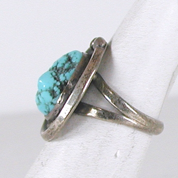 vintage sterling silver turquoise ring size 6 1/2