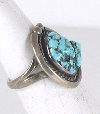 vintage sterling silver turquoise ring size 6 1/2