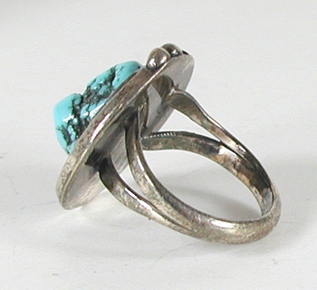 vintage sterling silver turquoise ring size 6 1/2