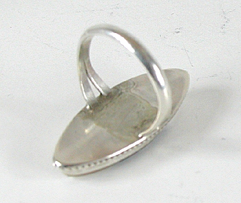 vintage sterling silver cobblestone inlay ring