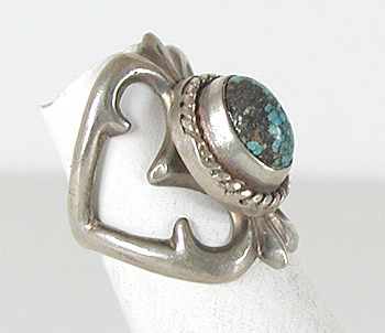vintage sterling silver and Turquoise Ring size 5 3/4