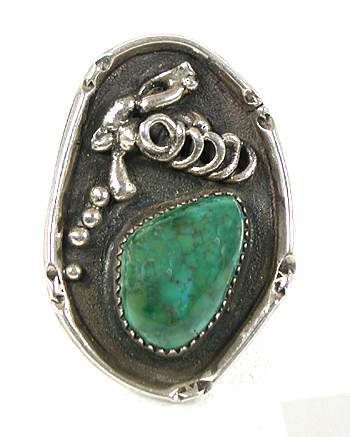 vintage sterling silver and Turquoise ring size 9 1/4