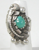 vintage sterling silver and Turquoise ring size 8 3/4
