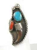 vintage sterling silver turquoise ring size 8 1/2