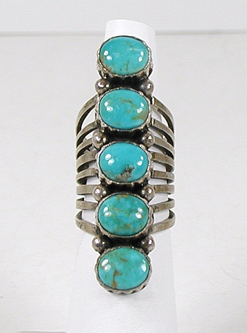 vintage sterling silver and Turquoise ring size 7 1/2