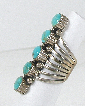 vintage sterling silver and Turquoise ring size 7 1/2