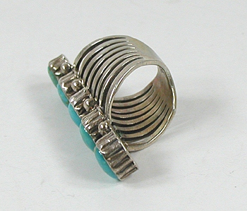vintage sterling silver and Turquoise ring size 7 1/2