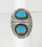 vintage sterling silver and Turquoise ring size 7