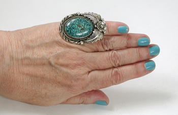 vintage sterling silver and Turquoise ring size 6 3/4