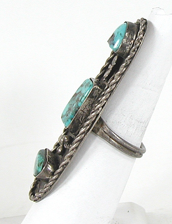 vintage sterling silver and Turquoise ring size 8 1/2