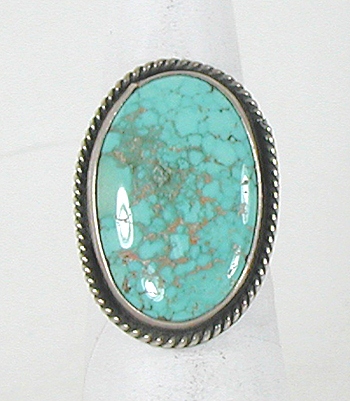 vintage sterling silver and Turquoise ring size 7 1/4