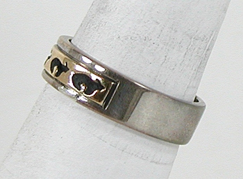 vintage sterling silver and Gold Overlay Bear Ring size 9 1/2