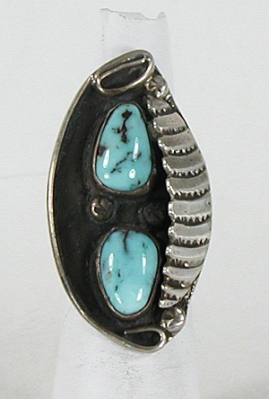 vintage sterling silver and Turquoise ring size 6 1/2