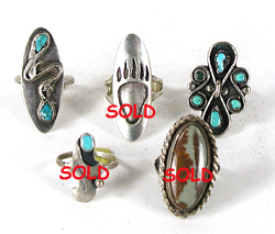 Lot of two Sterling Silver Rings size 6 to 6 7/8