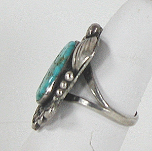 vintage sterling silver Turquoise Ring size 7 3/4
