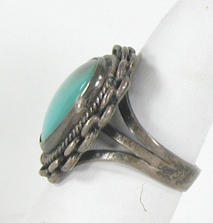 vintage sterling silver Turquoise Ring size 9 1/2