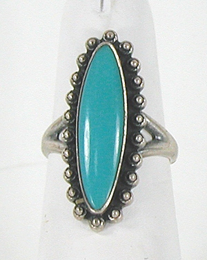 vintage sterling silver Turquoise Ring size 7 1/2