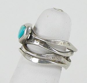 vintage sterling silver Turquoise Ring size 5 1/4