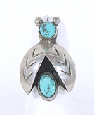 vintage sterling silver and turquoise Bug Ring size 6