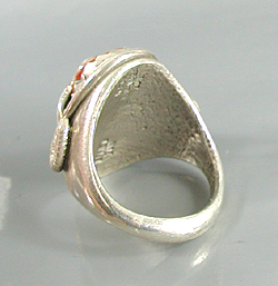 Randy & Joy Calavaza Zuni Turquoise Sterling Silver Snake Ring