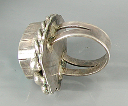 sterling silver Bird's Eye Turquoise Ring size 11 1/4