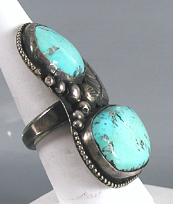 sterling silver Turquoise Ring size 10 1/2