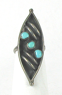 vintage sterling silver Turquoise Ring size 6