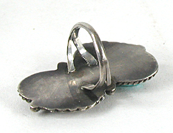 sterling silver Turquoise and Coral Ring size 5 1/4