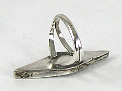 sterling silver Turquoise and Coral Chip Inlay Ring size 5