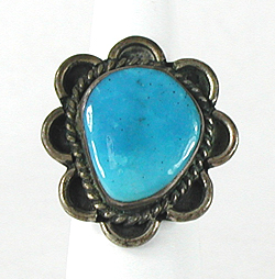 sterling silver blue Turquoise Ring size 5 1/2