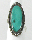 vintage sterling silver Turquoise Needle Point ring size 6 