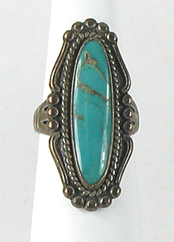 new old stock sterling silver Turquoise Ring size size 5 1/4