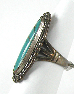 new old stock sterling silver Turquoise Ring size size 5 1/4