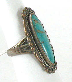new old stock sterling silver Turquoise Ring size size 5 1/4