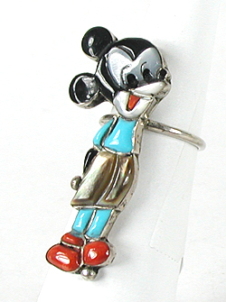 new old stock sterling silver Mickey Mouse Ring size 6 1/2