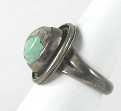 vintage new old stock sterling silver Boulder Turquoise Ring size 6 1/4