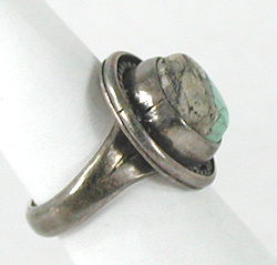 vintage new old stock sterling silver Boulder Turquoise Ring size 6 1/4