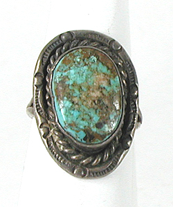 new old stock sterling silver Turquoise Ring size 6 1/2