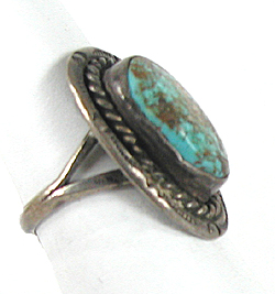 new old stock sterling silver Turquoise Ring size 6 1/2